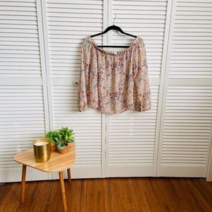 Boho Chic Floral Off the Shoulder blouse